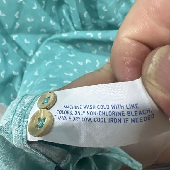 Southern Tide Mens Shirt‎ Sz XL Fish Toss Short Sleeve Linen Blend Tidal Wave - Picture 6 of 6